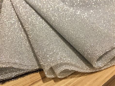 Silver Metallic Stretch Fabric 